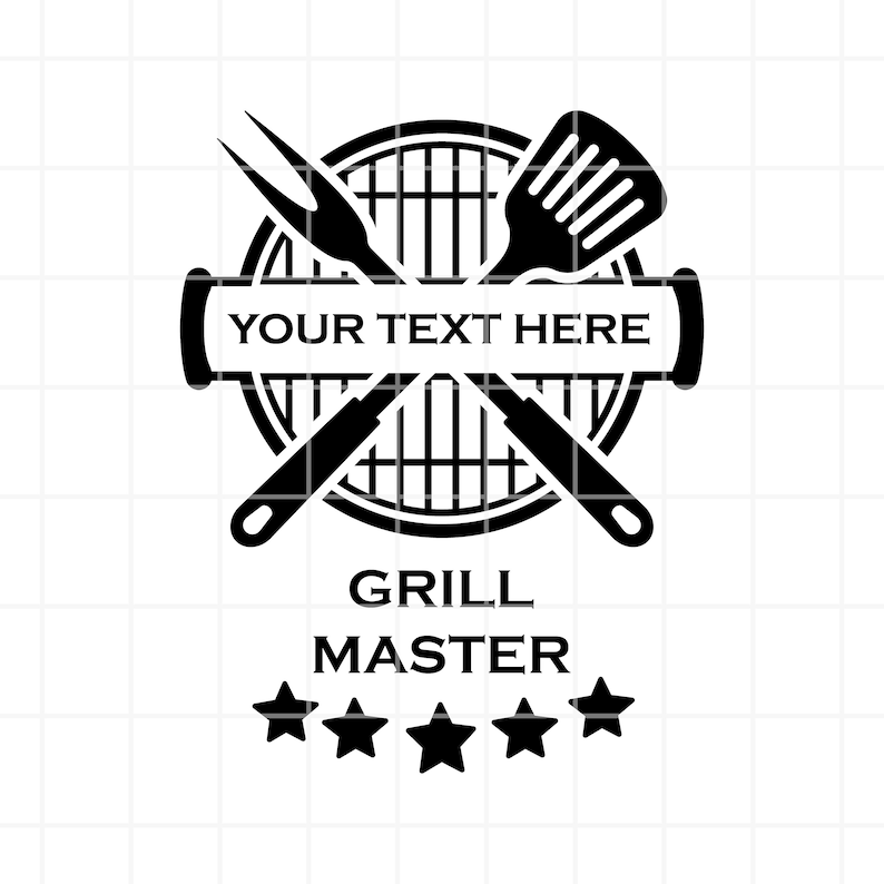 Grill Master SVG. Grill Master Clip Art. Grill Master Cut File. BBQ Svg