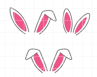 Bunny Ears SVG, PNG, AI, Clipart. Easter vector Cut File (Digital Download)