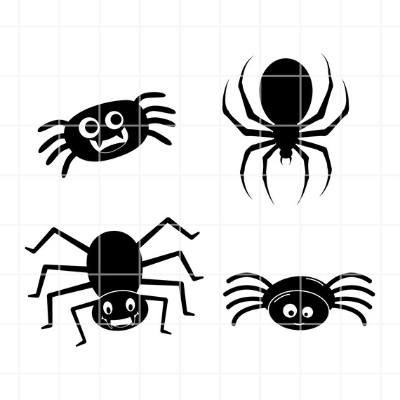 Spiders and Spider Web SVG Files for Silhouette Cameo and 