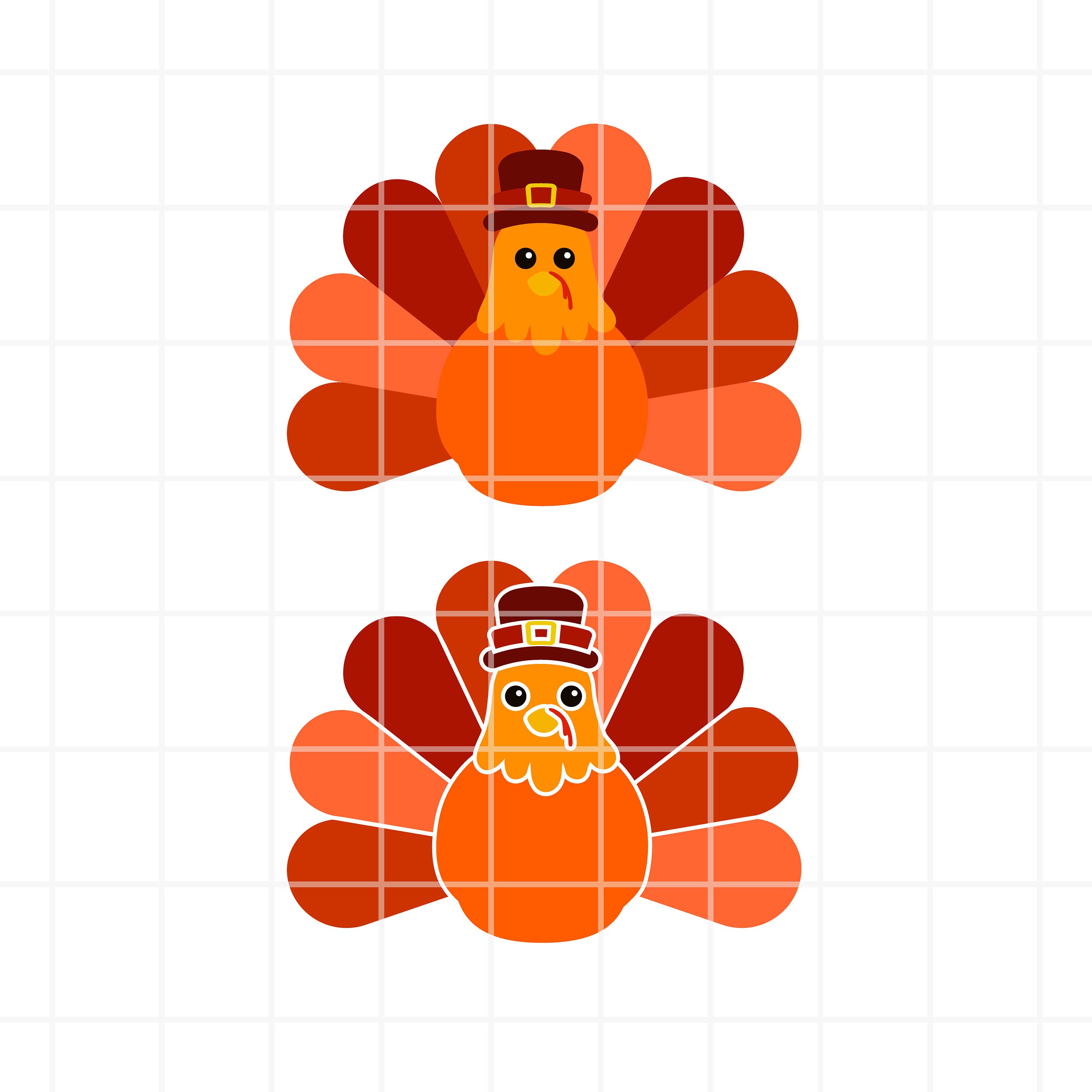Digital Turkey Svg. Thanksgiving Svg. Digital Turkey Clipart. Etsy