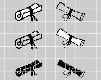 Examensbevis Clipart, SVG, PNG, JPG (digital nedladdning)
