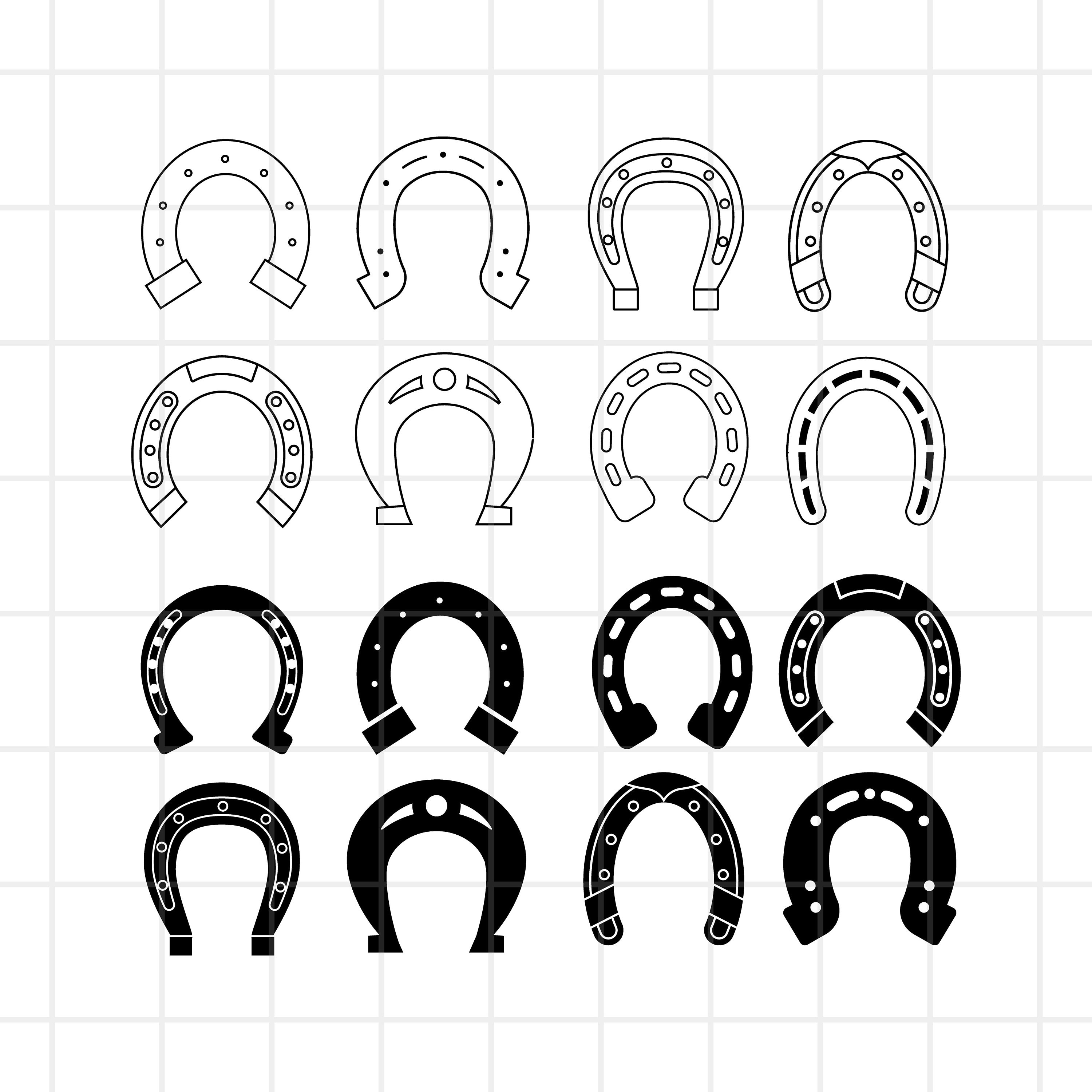 Double Horseshoe Stencil