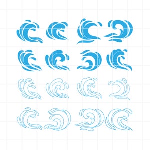 Water Splash Svg. Water drops svg. Water Splash clipart. Water Splash cutting files.  Water Splash cut files. Wave Svg, Wave svg bundle.