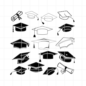 Graduation Cap SVG. Graduation Cap png. Graduation Cap cut file. Graduation Cap clipart. Graduation Cap cutting set. Grad Cap Vector.