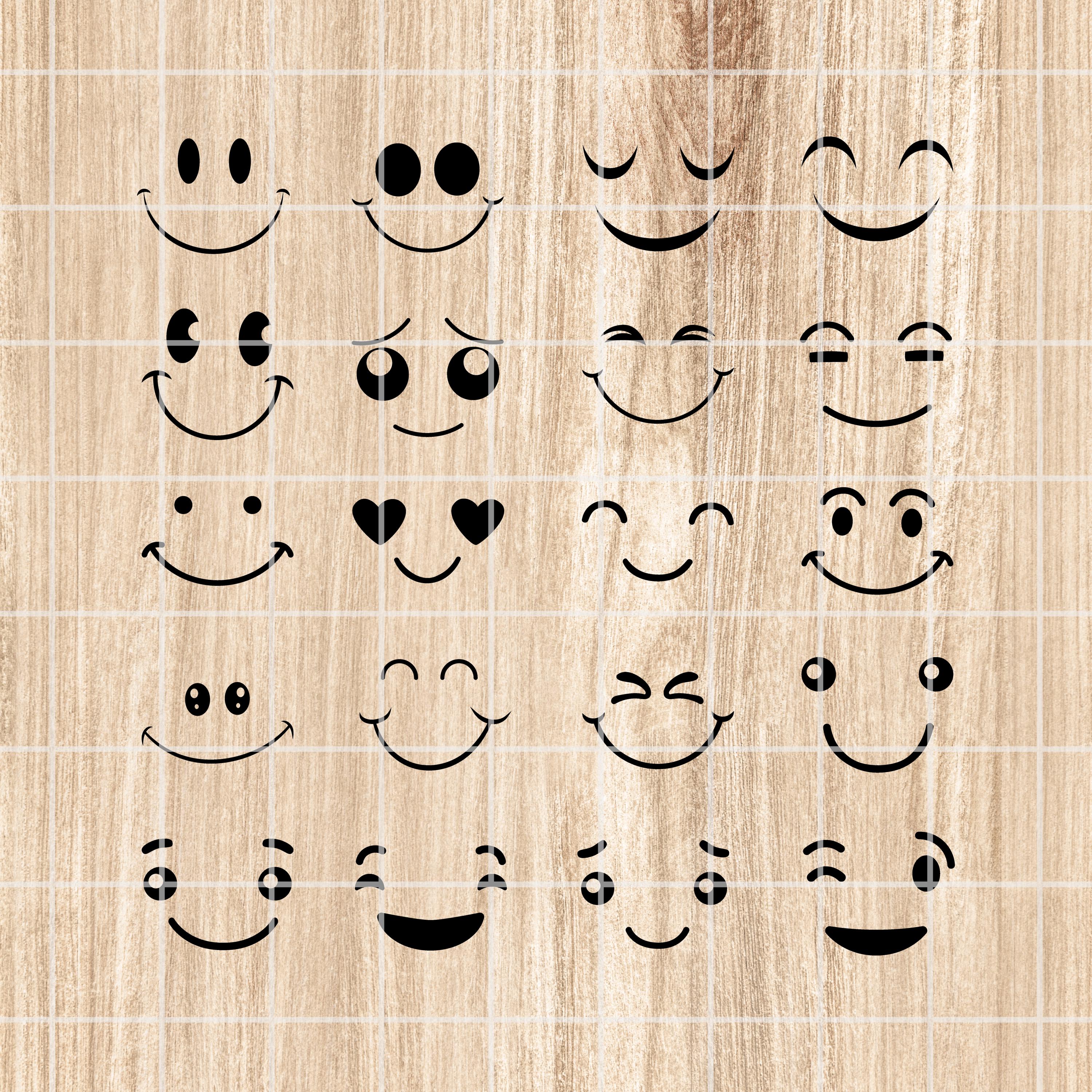 Smiley Face SVG Clipart, Happy Face PNG, EPS (digital Download) - Etsy