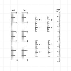 Regla en pulgadas y centímetros SVG, imágenes prediseñadas de tabla de crecimiento (descarga digital)