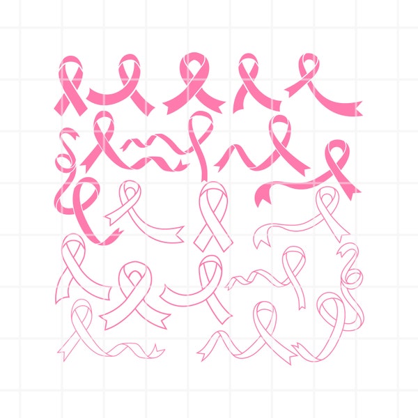 Awareness Ribbon SVG, Breast Cancer SVG, Cancer Ribbon SVG, Survivor Ribbon Svg, File For Cricut, For Silhouette, Cut File, Png, Svg