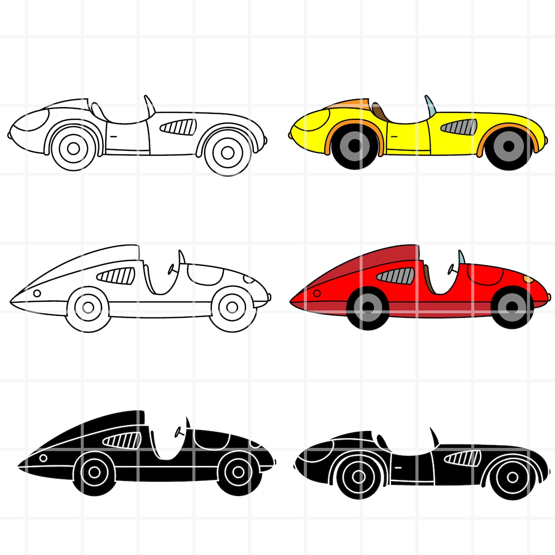 Rennauto SVG. Rennwagen png. Rennwagen Clipart. Rennwagen-Schnittdatei ...