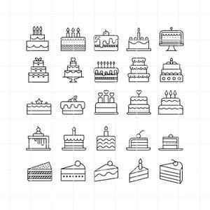 Geburtstagskuchen SVG Bundle. Geburtstagskuchen SVG. Geburtstagskuchen Clipart. Desert Cut Dateien für Silhouette. Wüste svg. Wüste Clipart.