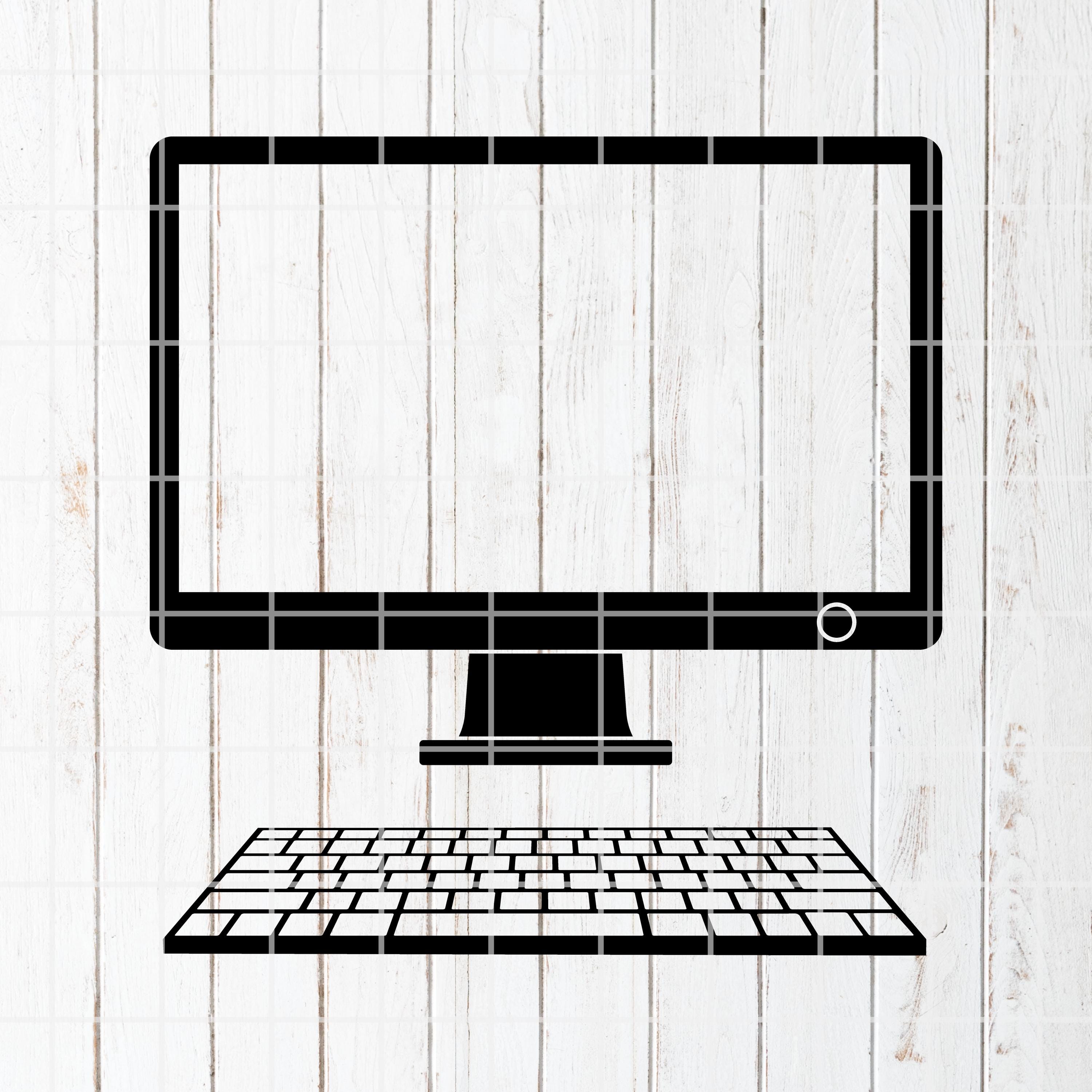 Computer & Keyboard Clipart SVG, PNG, EPS (digital Download) - Etsy