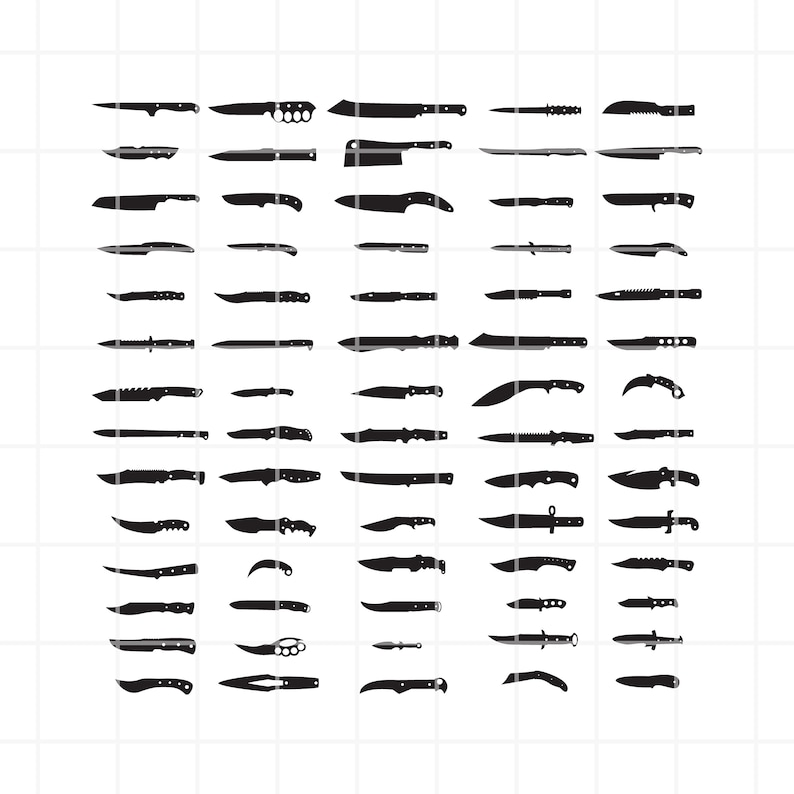 Knife Blanks Drawing File for Laser Cutting. Knife Svg. Knife Png