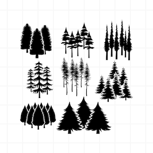 Forest SVG. Forest png. Forest cut file. Forest clipart. Forest cutting set. Pine tree svg. Pine tree png. Pine tree cut file.