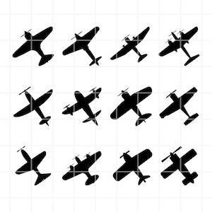 Vintage Airplane SVG. Airplane cut files. Aircraft svg. Plane svg. Airplane clip art. Aircraft cut files. Vintage Airplane clipart set.