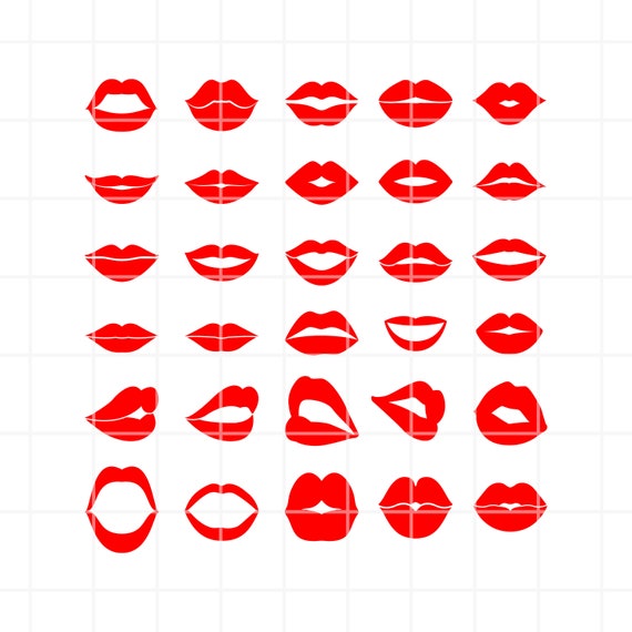 Lips SVG Lips Silhouette SVG Lips CUT Files Kiss Lips - Etsy
