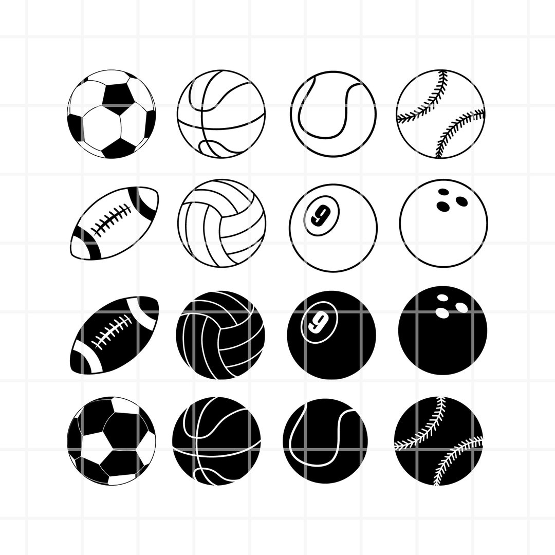 Sport Balls Svg. Balls Svg. Sports Ball Bundle Svg. Sports Ball Cut