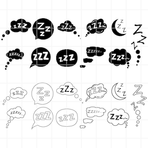 Sleep SVG. Sleep png. Sleap cut file. Sleep clipart. Zzz svg. Zzz png. Zzz cut file. Zzz clipart. Relax svg. Relax png.