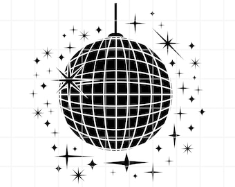 Disco Ball SVG, PNG Clipart – Cricut vector file (Digital Download)