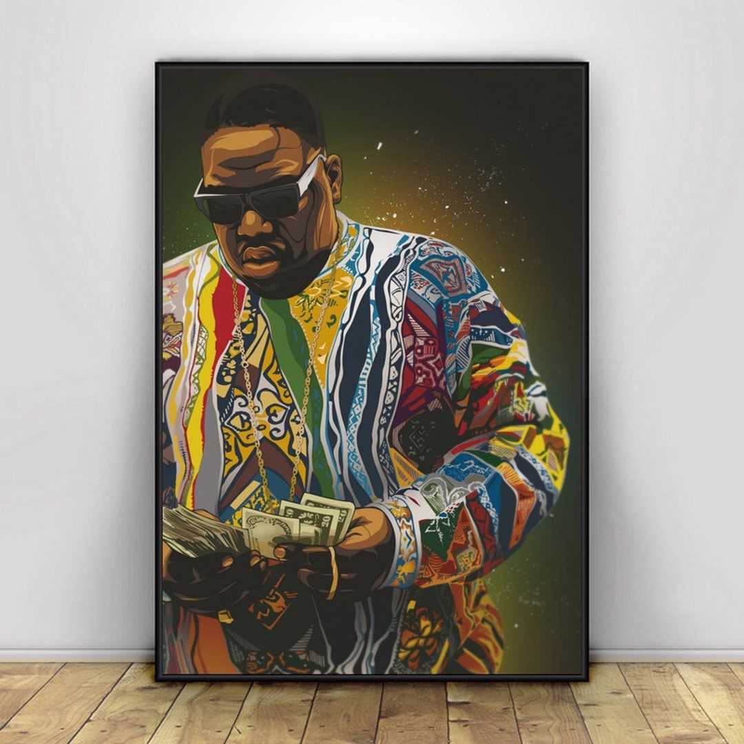 Biggie Poster the Notorious BIG Poster Rapper Star Wall Art Etsy