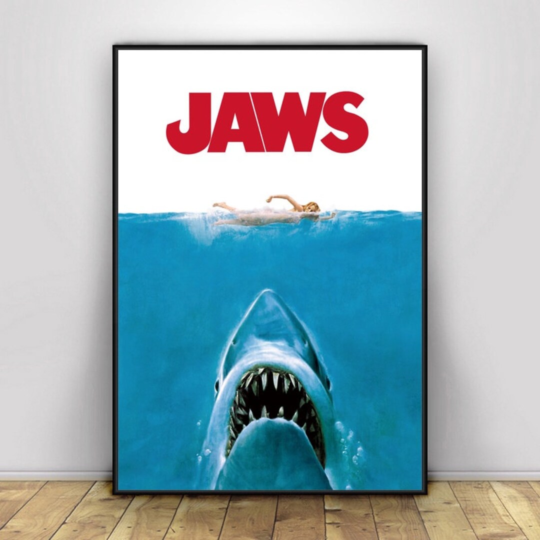 1975 Jaws Movie Poster Wall Painting Home Decor Poster Prints Etsy