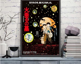 Grave of the Fireflies Movie Poster Wall Painting Home Decor 