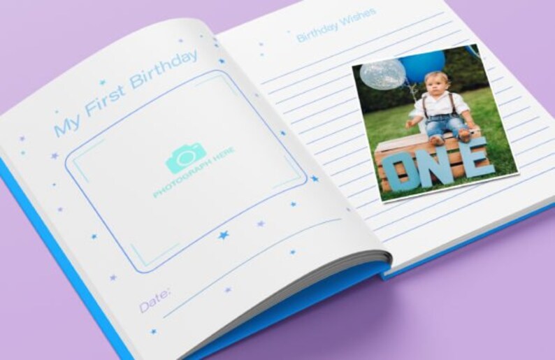 Baby Book Printable Baby Memory Book First Year Baby Memory - Etsy