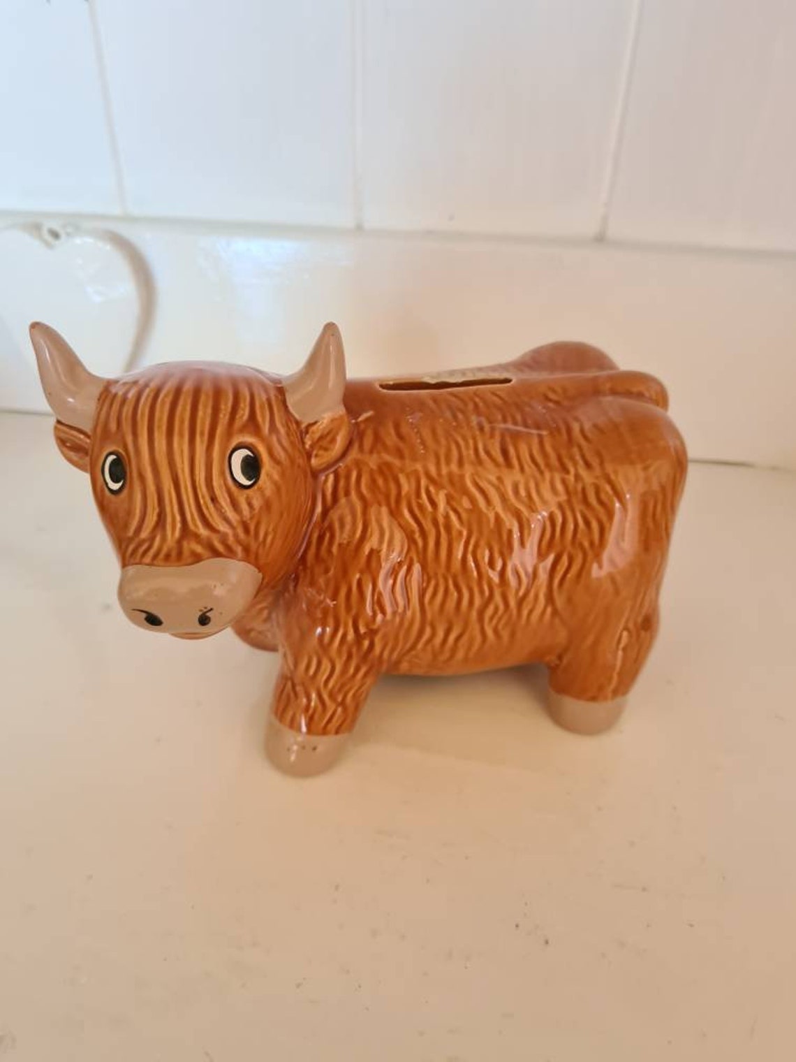 Hannah the Highland cow money box Etsy