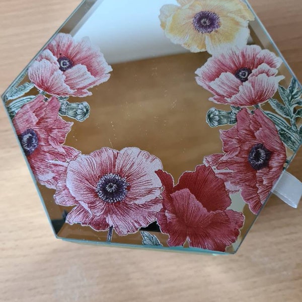 Hexagon mirror jewellery box by Laura Ashley