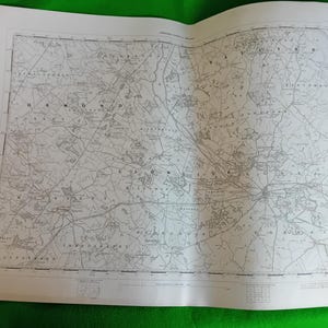 Vintage irische Landkarte, Roscrea Tipperary, Karte von Irland, maritimes Dekor