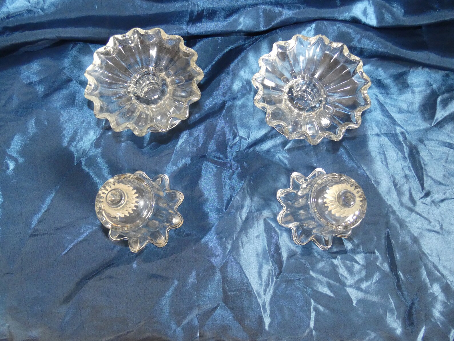 Vintage Glass Crystal Tea Light Holders. Etsy