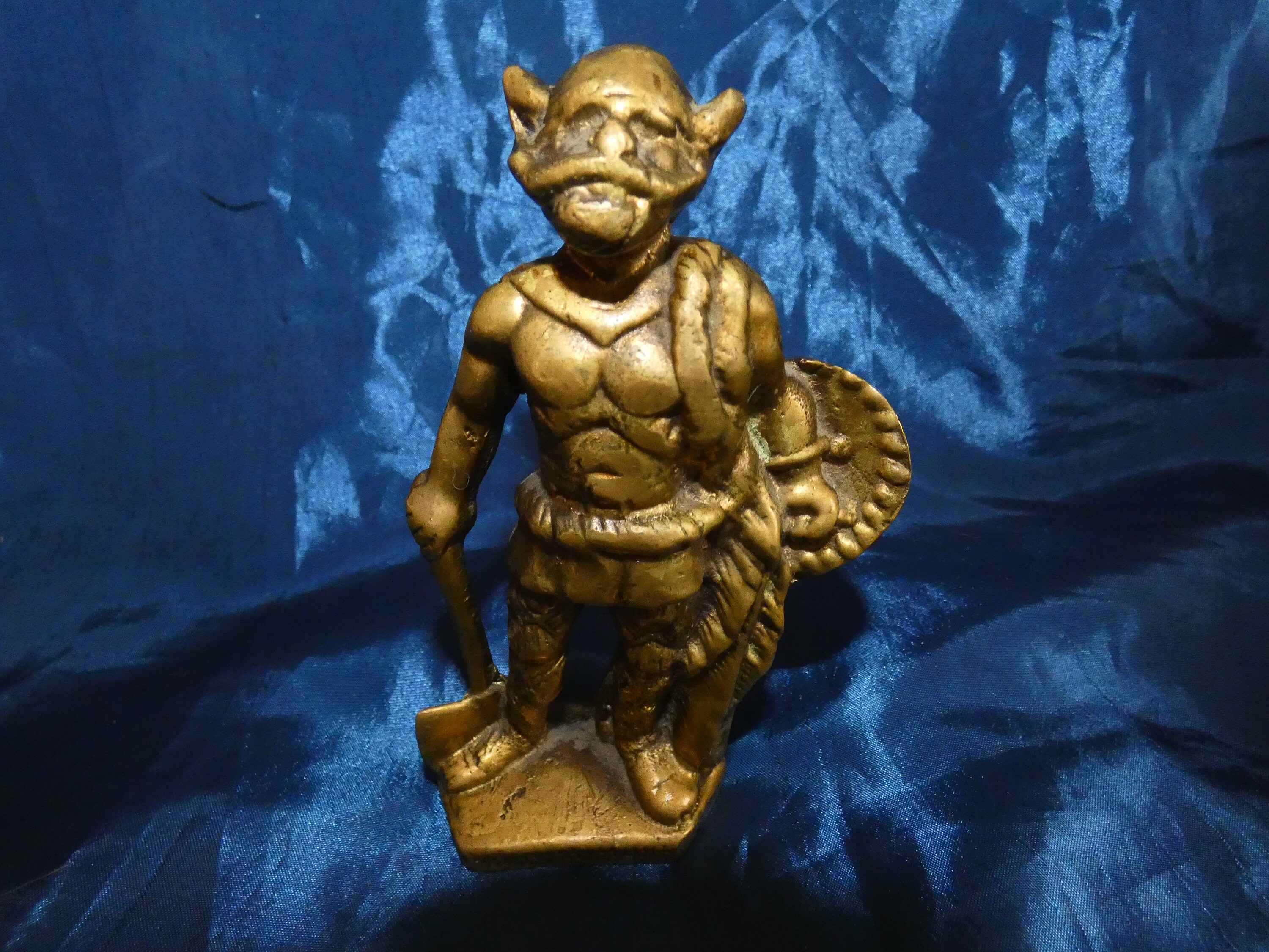 Vintage Brass Viking Figurine Etsy