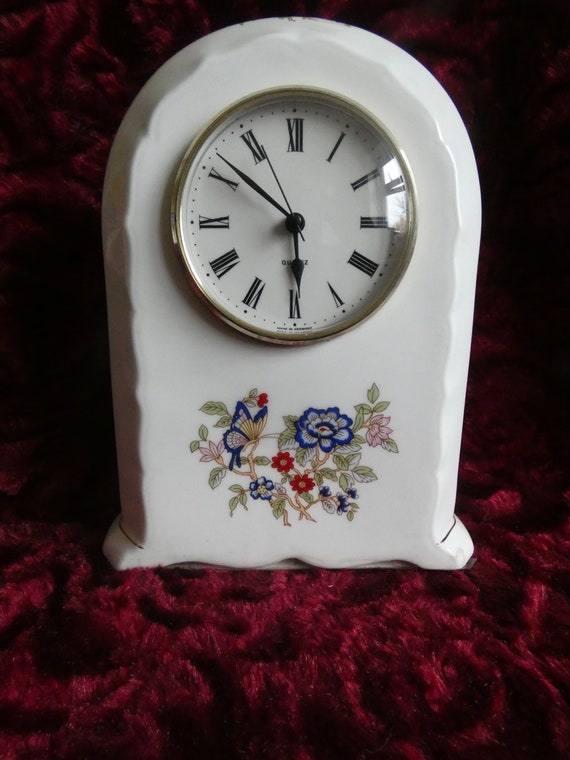Vintage Royal Tara Ireland Bone China 8 Clock Harmony Pattern Butterfly Flowers