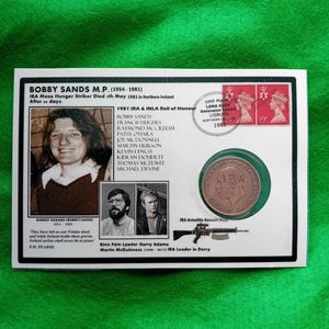 vintage Bobby Sands, carte de monnaie, Grève de la faim, souvenirs, histoire irlandaise, IRA, Irlande, idée cadeau