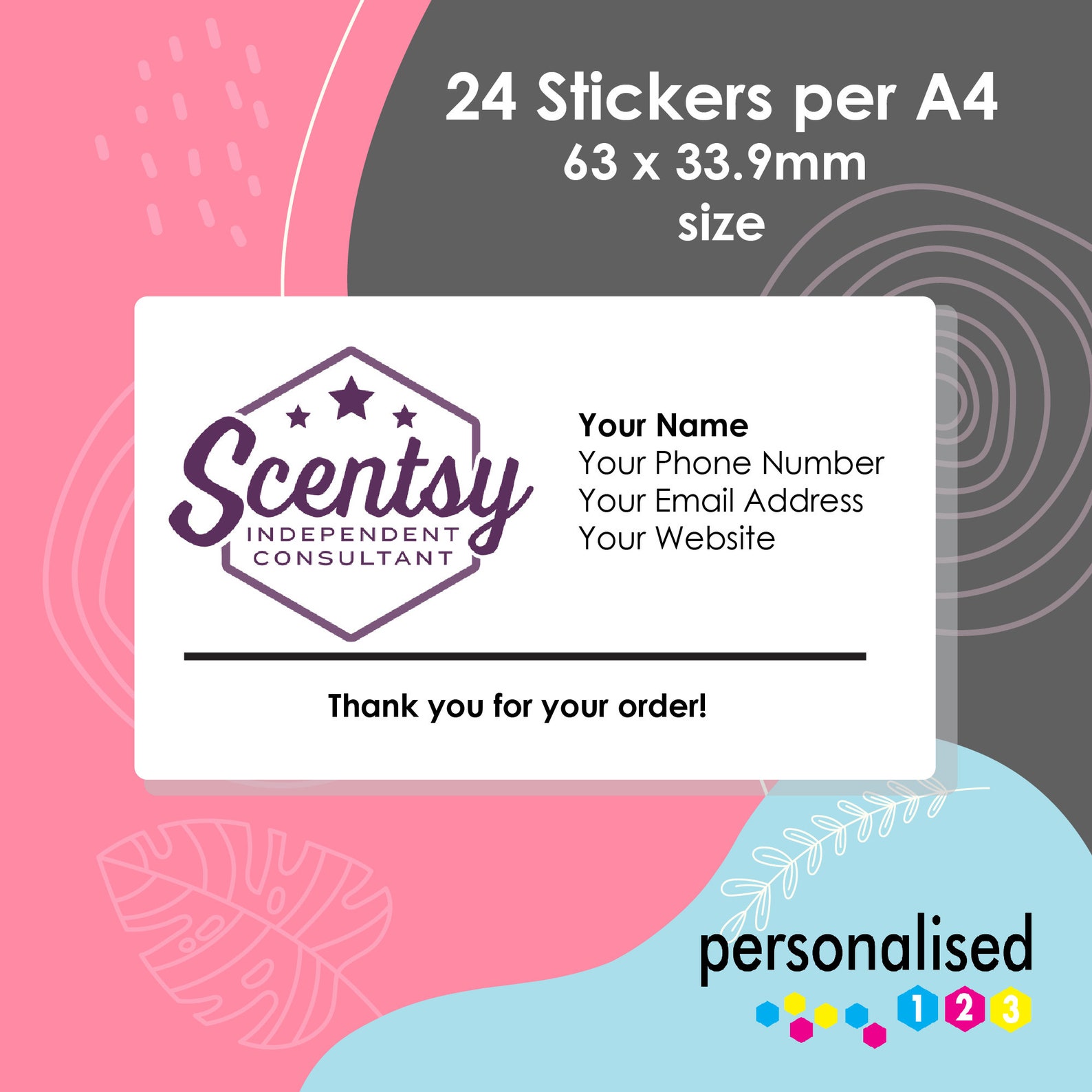 Scentsy Stickers Personalised Labels For Consultants Etsy