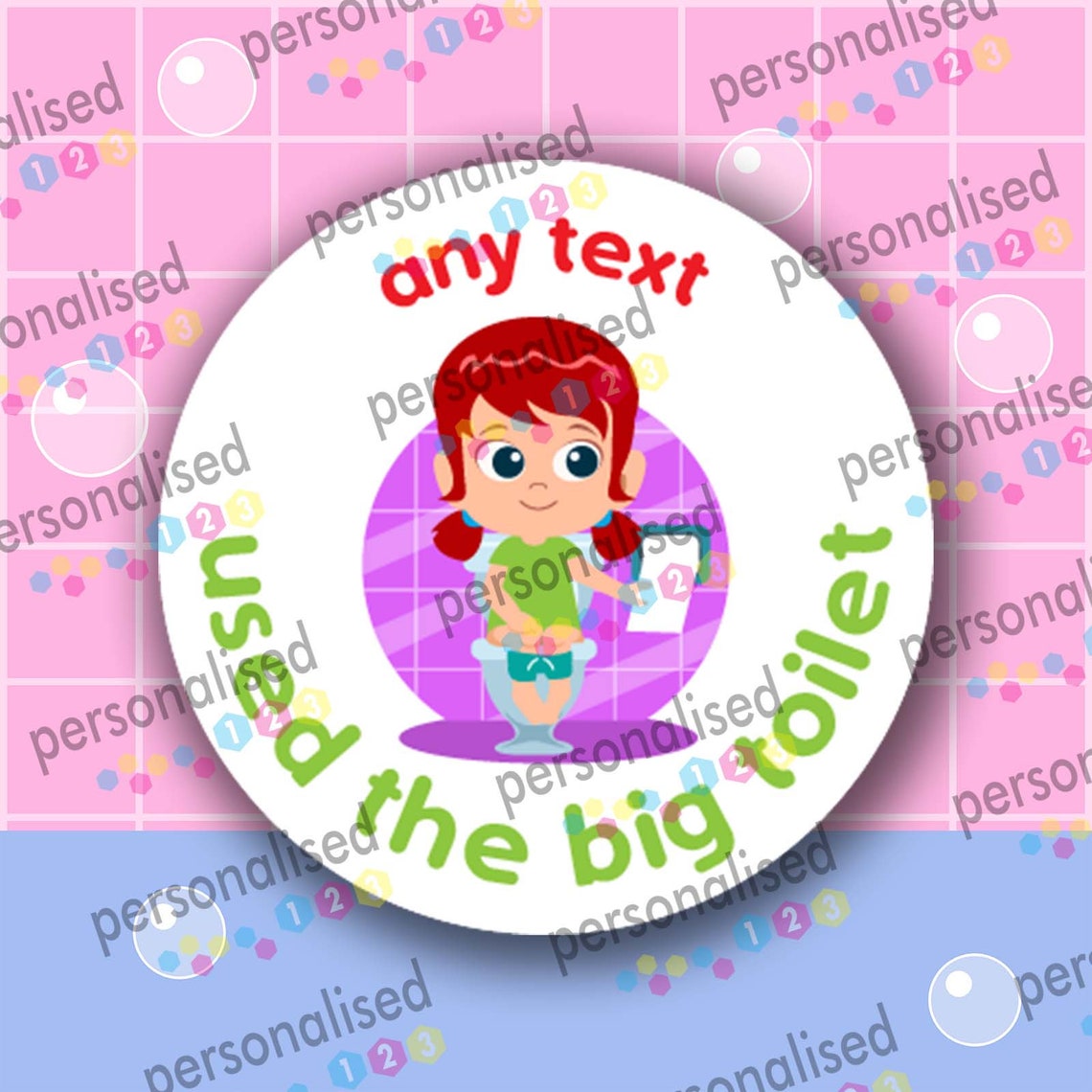 Personalised Potty Training Stickers Reward Labels Toilet Boy Etsy