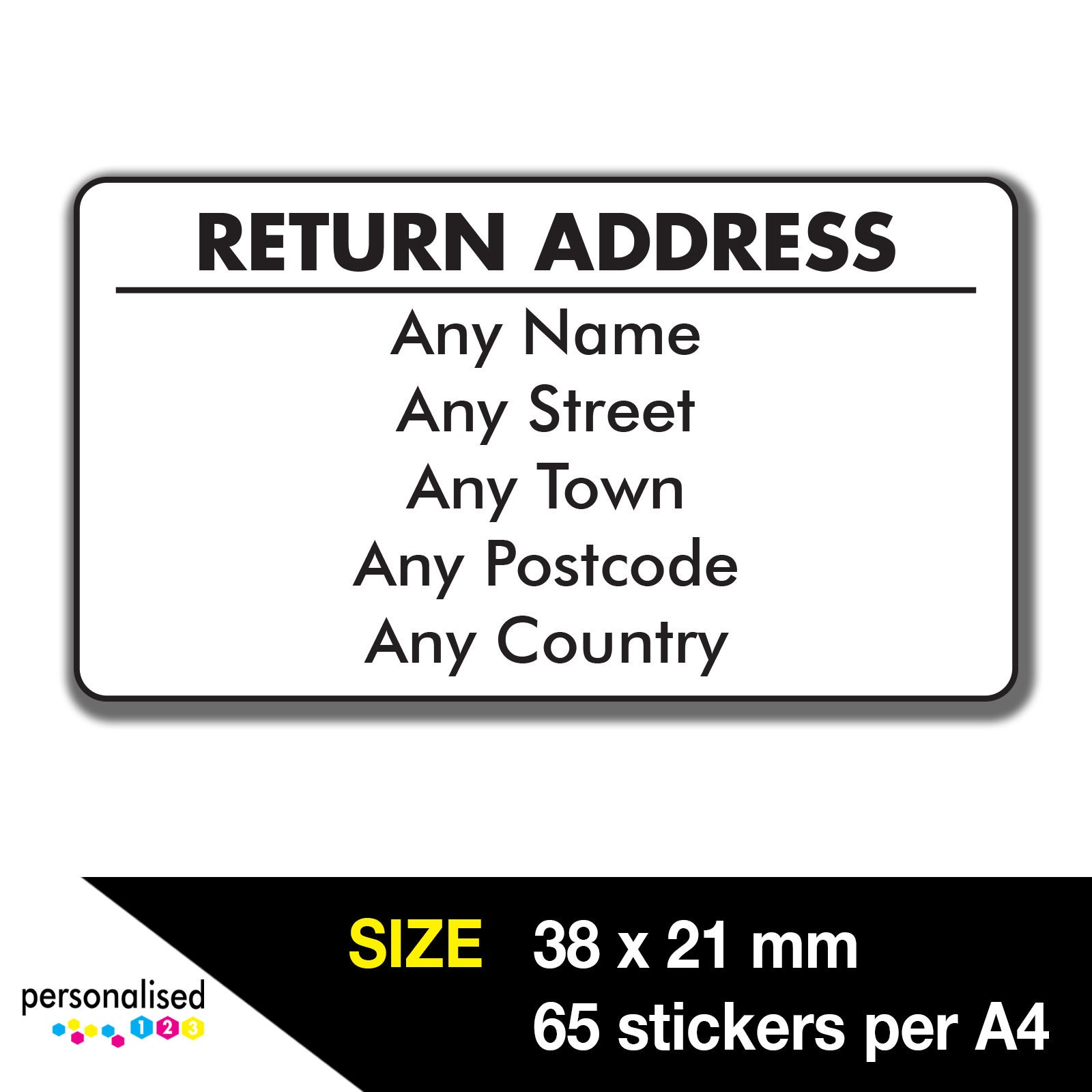 Personalised Return Address Labels Rectangle Custom Printed Etsy