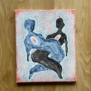 Humans - ORIGINAL Watercolour Painting on Canvas