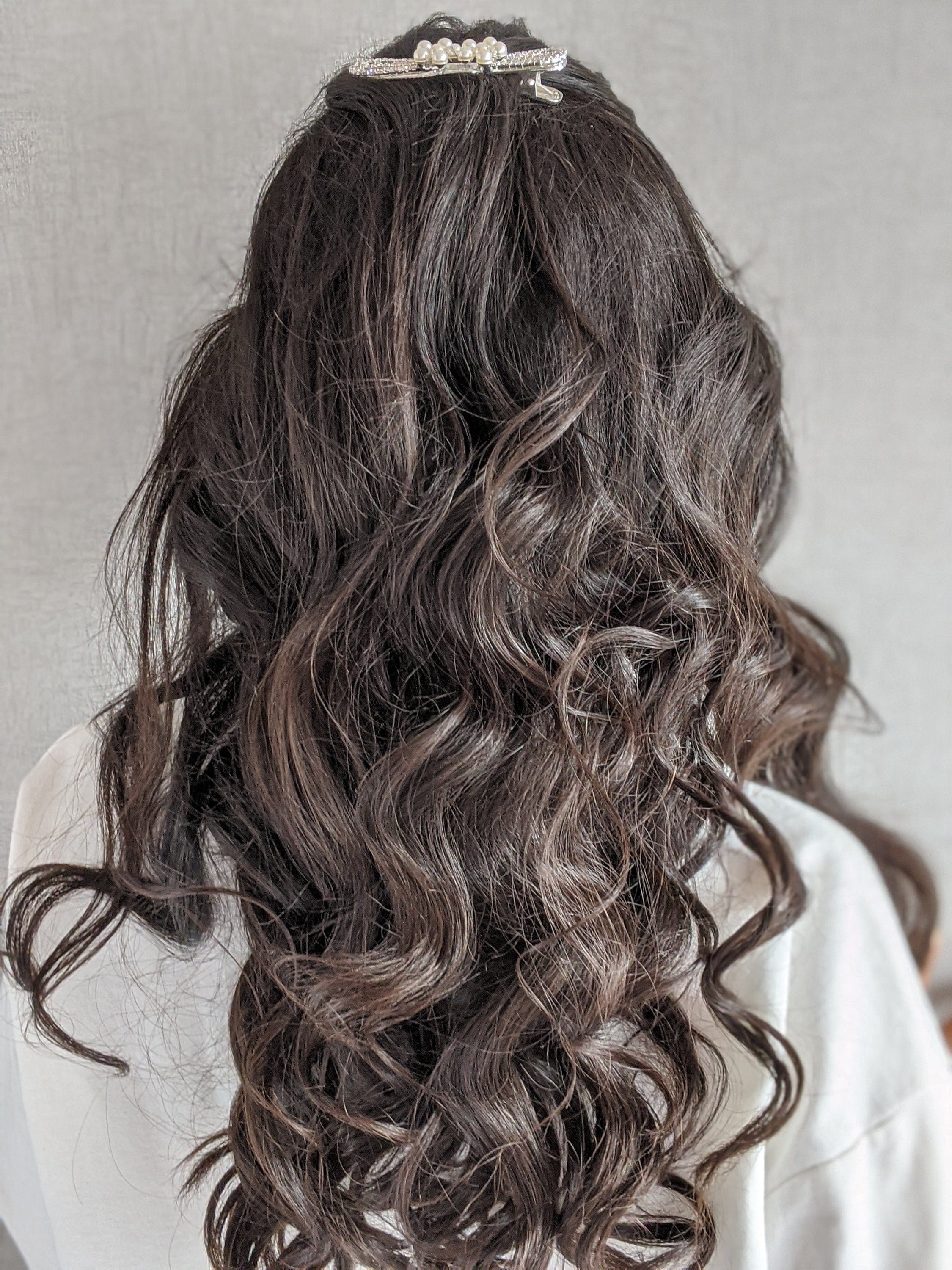 Elegant Silver Hair Clip Etsy