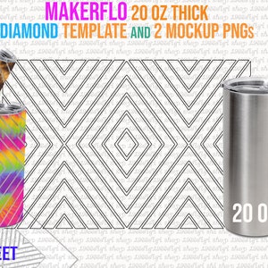 Diamond Svg, Makerflo 20 oz diamond Template, Makerflo 20oz Chevron Template, Tumbler Svg, diamond Template, Tumbler Template diamond Docx