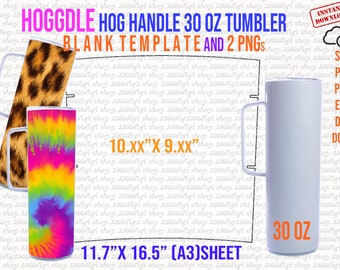 30oz Hogg Skinny Tumbler Template Full Wrap (Digital Download)