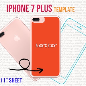 IPhone 7 Plus Template, Iphone Template, Phone Case Template, Iphone 7 Plus Svg, Phone case Svg, Ms Word Docx, Svg, 8.5"x11"  Printable, Pdf