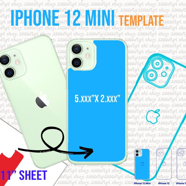 Iphone 12 Mini Max Template, Phone Case Template, Iphone 12 Mini Svg, Phone case Svg, Ms Word Docx, Svg, 8.5"x11" sheet, Printable, Pdf Dxf