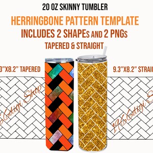 Tumbler Wrap Svg, Skinny 20 oz Herringbone Tumbler Template, Herringbone Template, Tumbler Template, Herringbone Pattern Tumbler Template