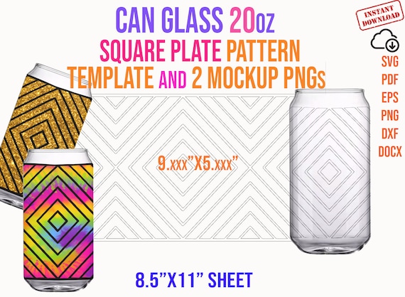 20 oz Square Glass Cup - Mama