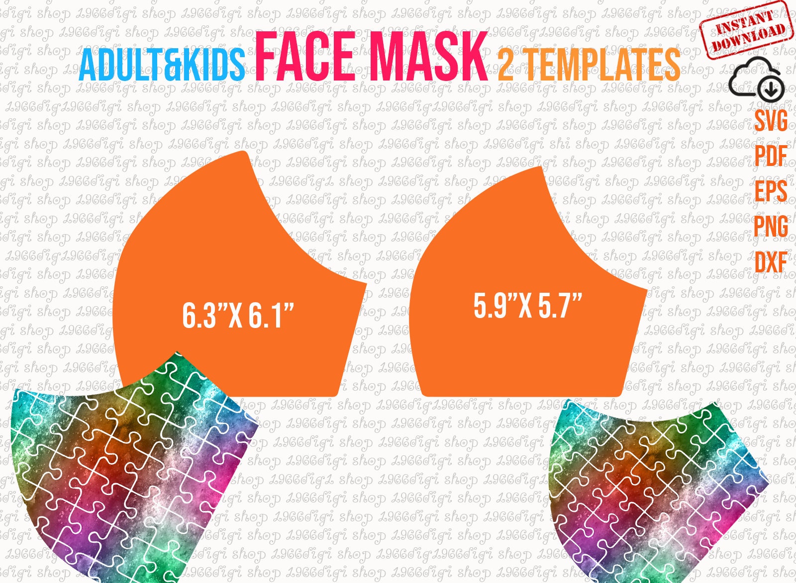 Face Mask Template, Mask Template, Sublimation Mask, Face Mask Svg