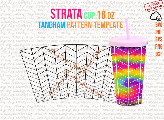 Strata 16 Oz Cup Templates SVG, Strata Tumbler Templates SVG, Instance  Download, Full Wrap Template for Strata 16 Oz Cup 