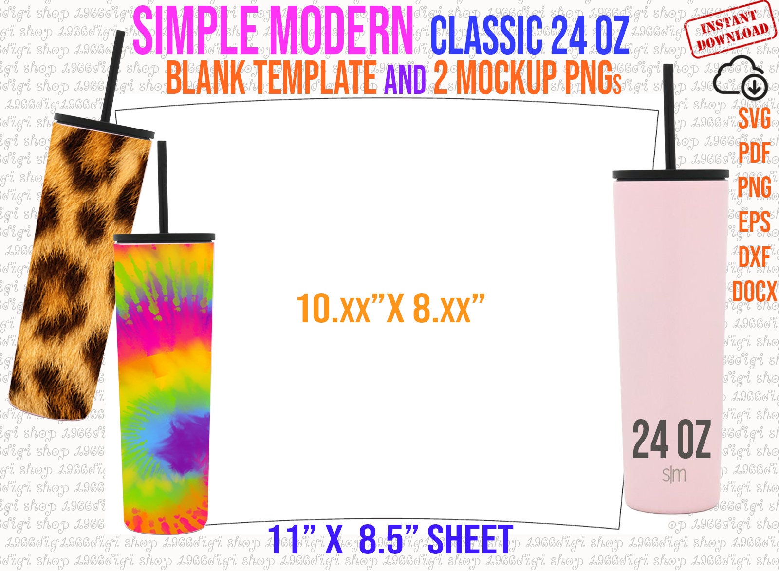 Personalized Simple Modern Classic 24 oz Tumbler – Custom Branding