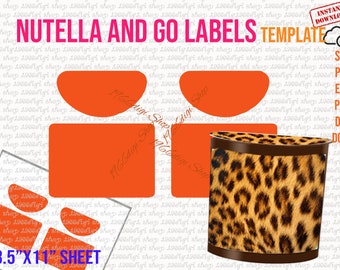 Plantilla de etiqueta Nutella and Go: SVG, DXF, Docx (Descarga digital)