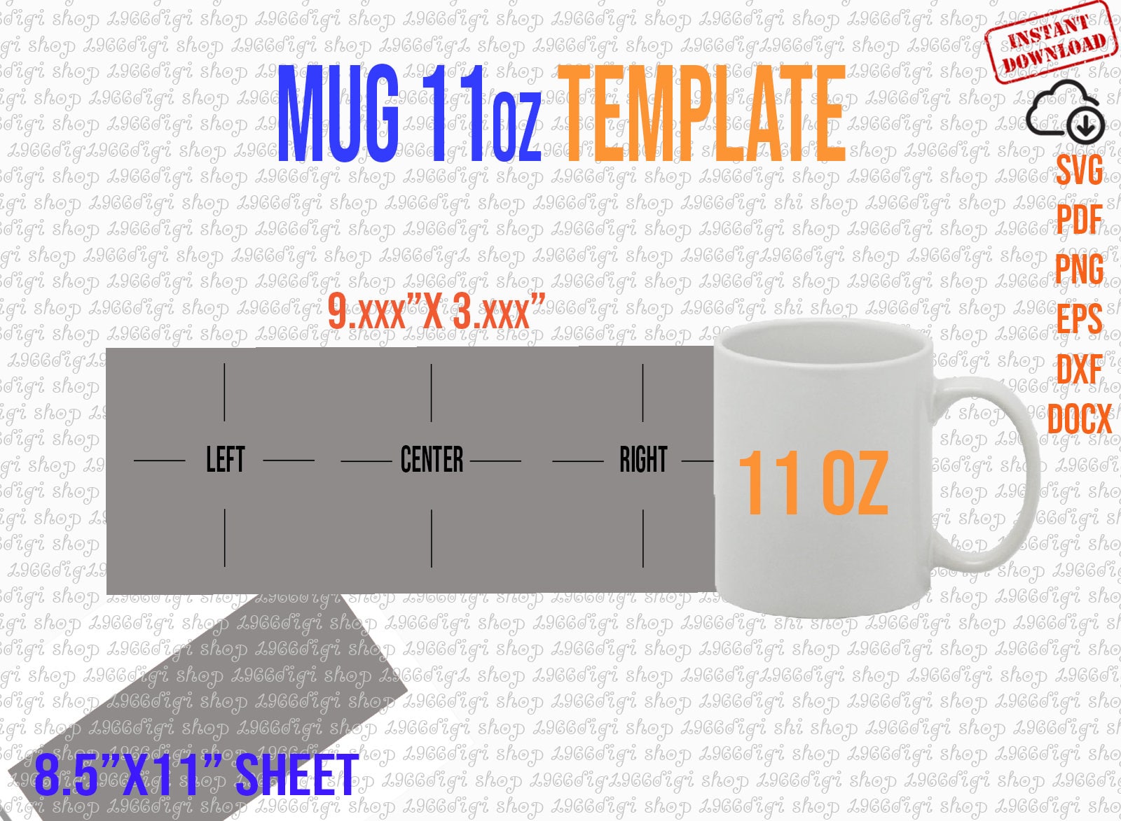 Mug Template Mug Svg Mug Bundle 12 Templates 10 Oz 11 Oz Etsy