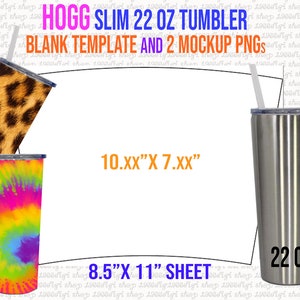 Hogg Slim 22oz Tumbler Template Svg, Png, Pdf, Dxf Kids Cup Full Wrap for tumbler Hogg 22oz Slim Tumbler sublimation Template for Hogg 22oz