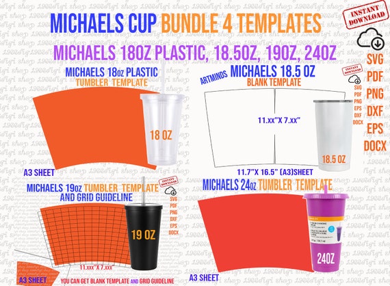 Michaels Template Michaels Bundle Template Tumbler Svg - Etsy